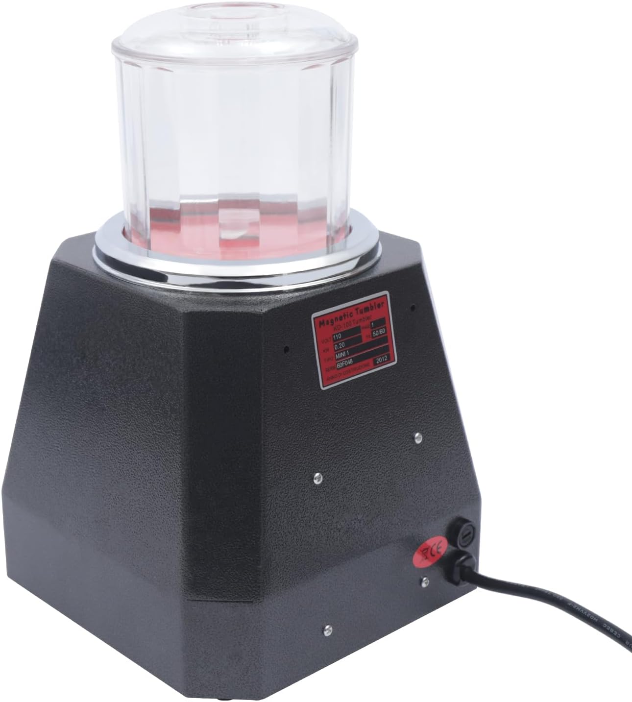 Mini Magnetic Tumbler, 4 Speeds Control 100mm Magnetic Jewelry Polisher and Finisher Machine for Light Metal