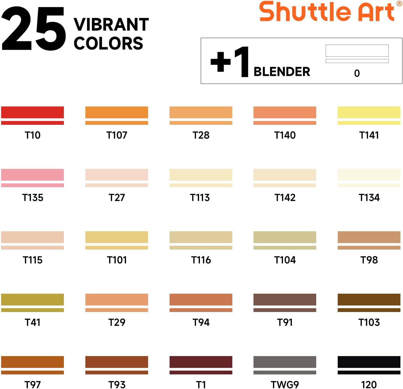 Shuttle Art 101 Colors Alcohol Markers