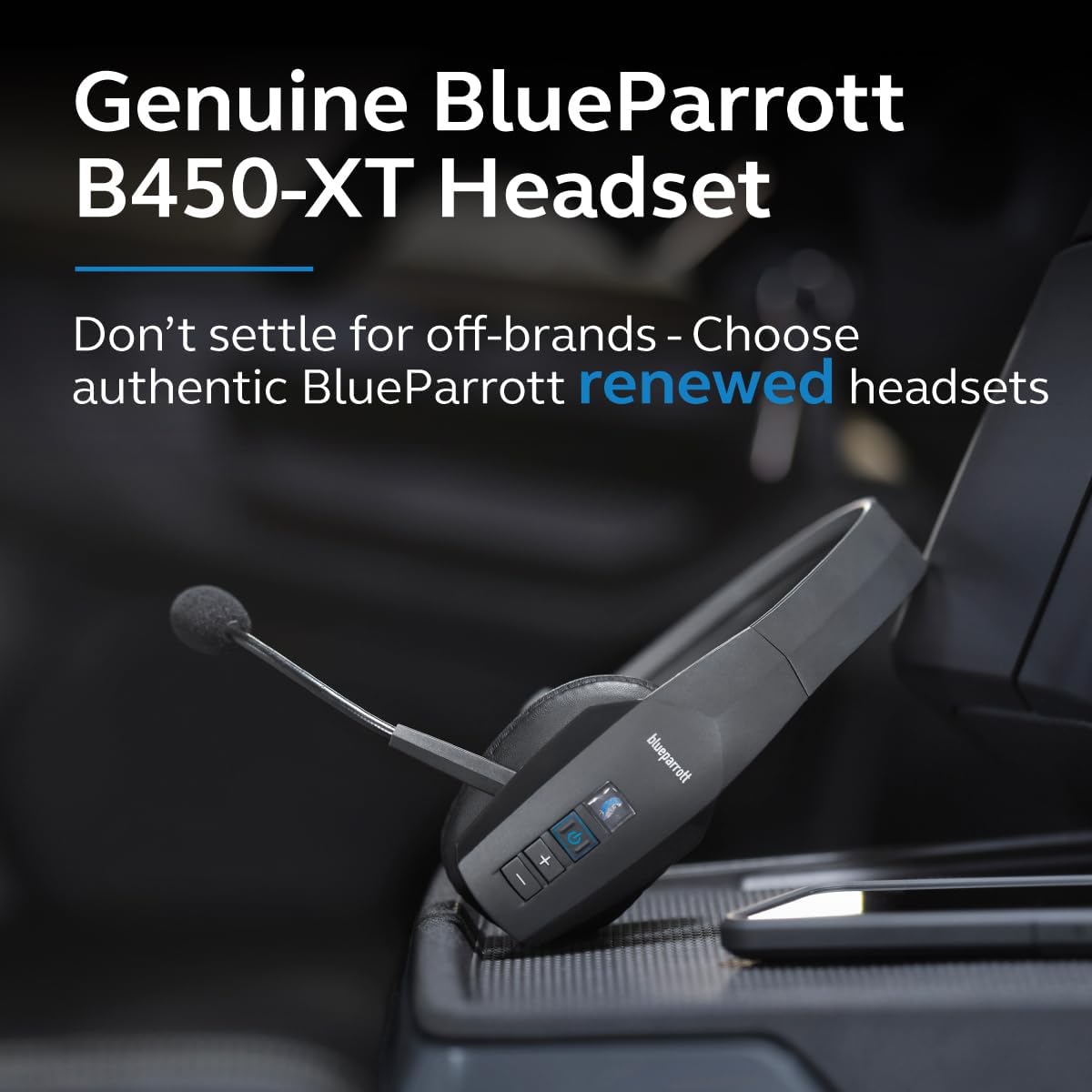 BlueParrott B450-XT Noise Cancelling Bluetooth Headset – Updated Design with Long Wireless Range