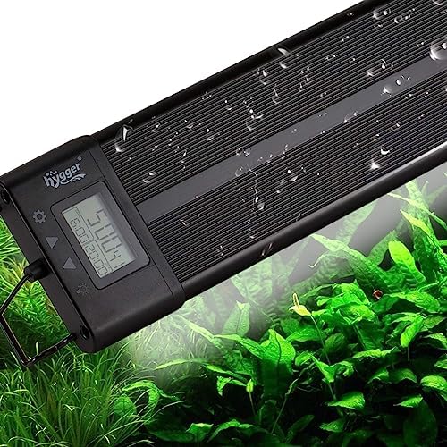 hygger Aquarium Programmable LED Light, for 30~36in Long Full Spectrum Plant Fish Tank Light with LCD Setting Display, 7 Colors