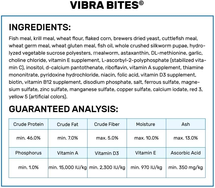 Hikari HK22206 1.23 oz Vibra Bites Tropical Fish Food