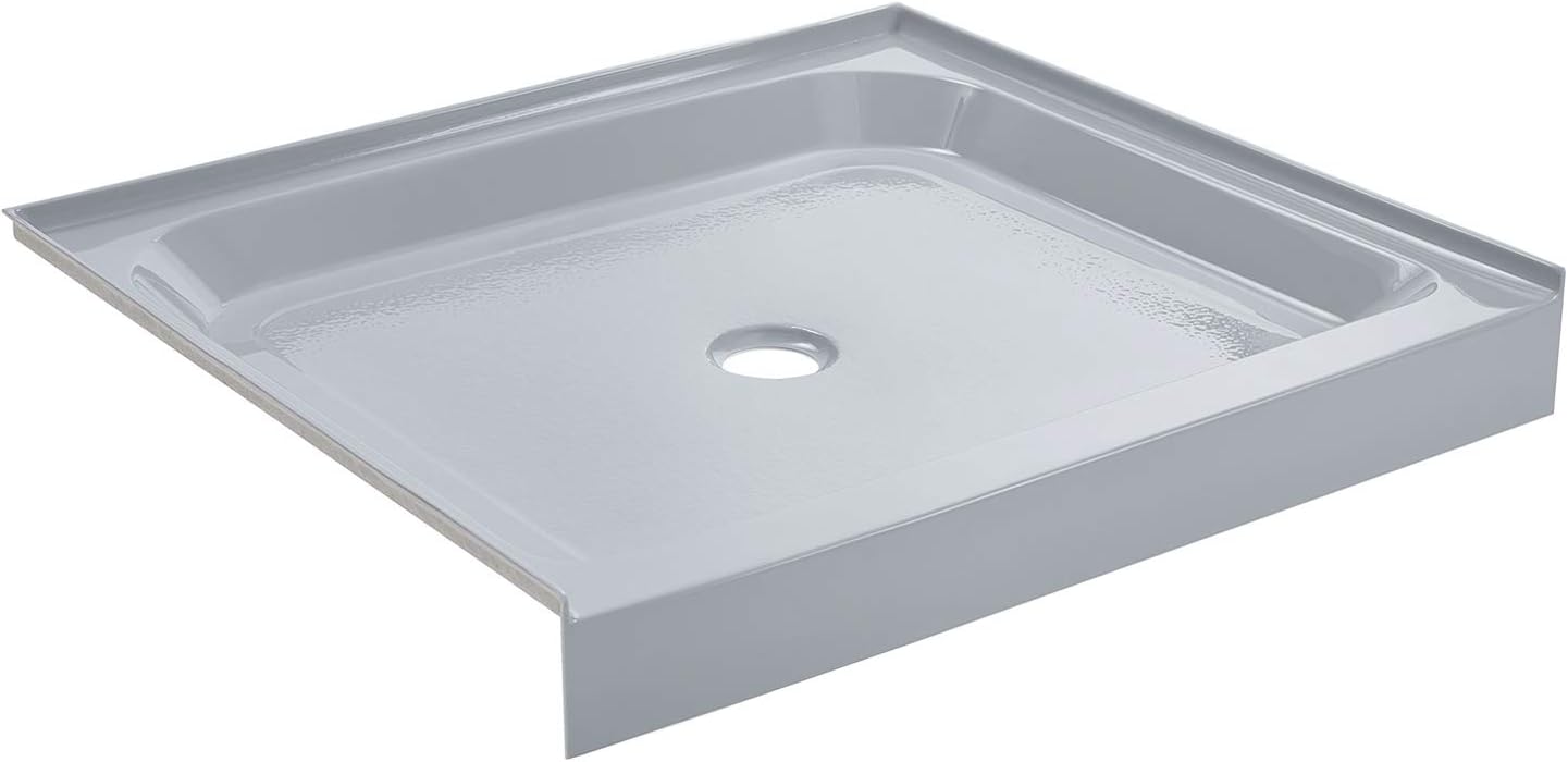 Voltaire 60" x 32" Single-Threshold, Right-Hand Drain, Shower Base in Gray