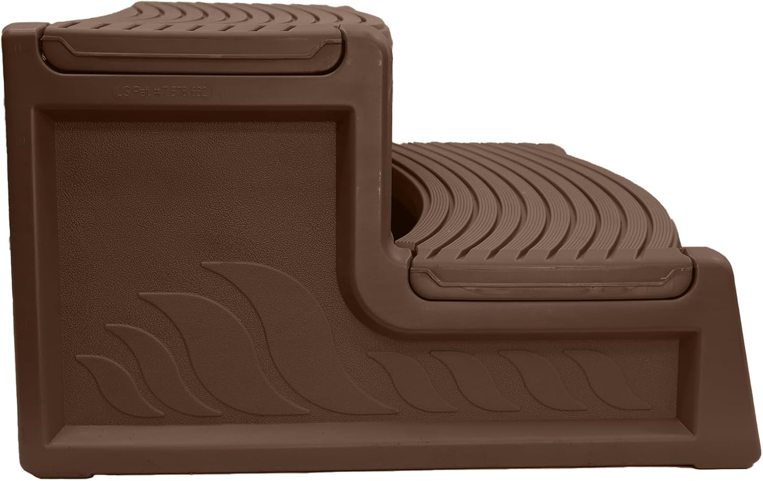 Confer Plastics Resin Multi Purpose Outdoor Non Slip Portable Spa and Hot Tub Handi-Step Deck Patio Steps Accessories, Charcoal Grey