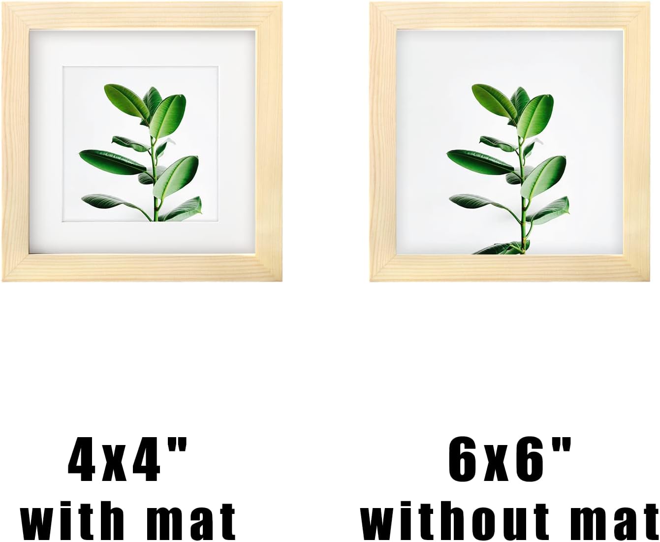 WUTL 8x8 Black Picture Frames Square