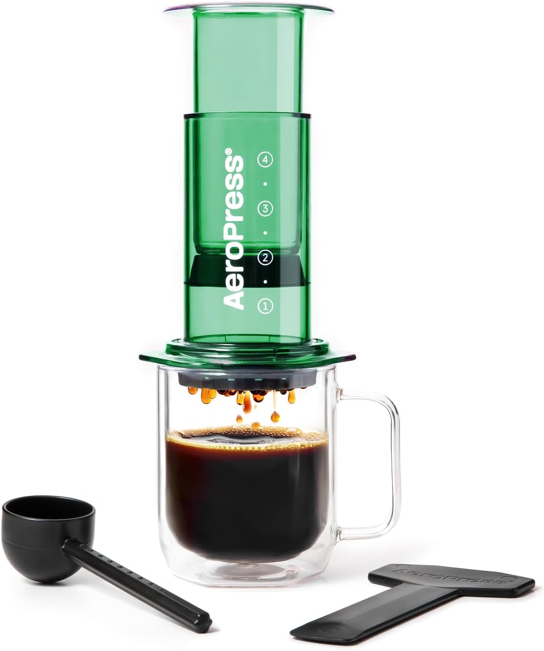 AeroPress Original Coffee Press, French Press, Pour-Over & Espresso Style | All-in-One Manual Coffee Maker, 2-Minute Brew, Less Bitterness, More Flavor, Portable, Travel & Camping