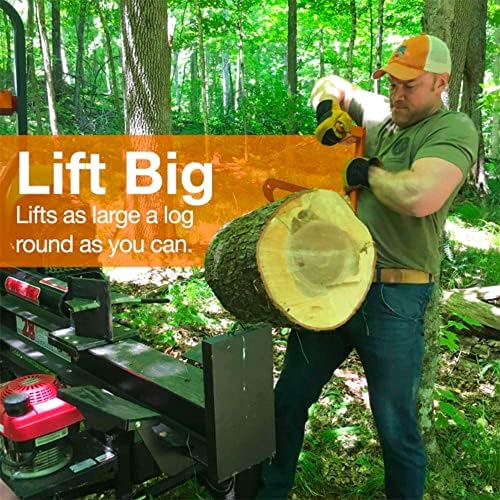 Hauler - 21” Cant Hook Log Roller and Carrier | Orange Powder-Coated Log Hauler Hand Tool for Firewood Harvesting, Brush or Tree Removal. (Patented, Made in USA, With A Warranty)