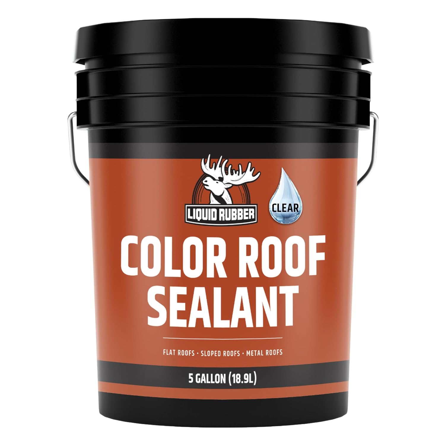 Liquid Rubber Color Roof Sealant - Flat & Metal, White, 1 Gallon | Elastomeric Roof Coating - Waterproof, UV-Stable & Flexible - Compatible with Low-Slope Roofs, Resists Cracking & Chipping