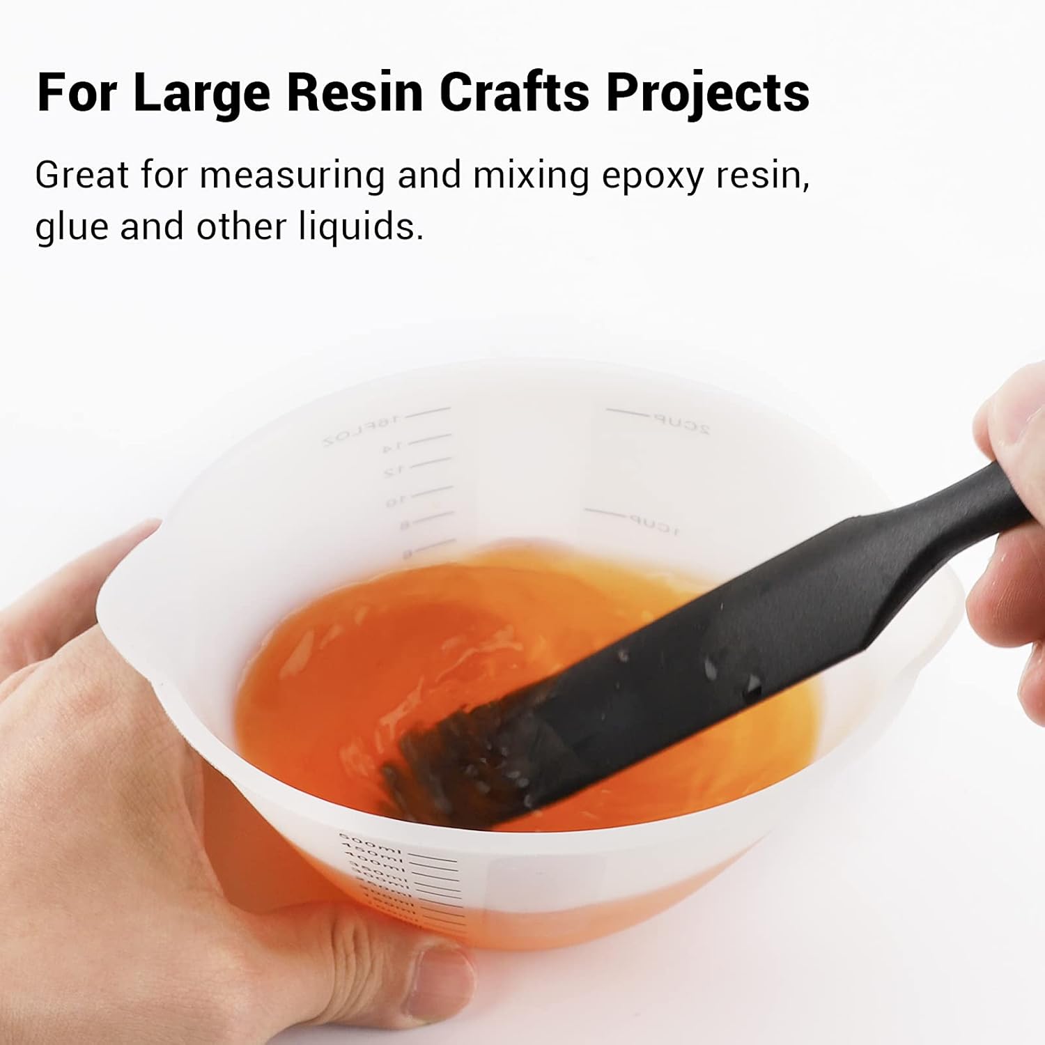 Gartful 500ml & 250ml Large Silicone Measuring Cups, Resin Mixing Cups for Epoxy, Jewelry Casting Molds, Acrylic Paint Pouring, Cup Making