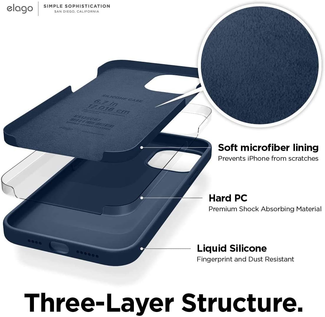 elago Premium Liquid Silicone Case for iPhone 12 Mini Lavender