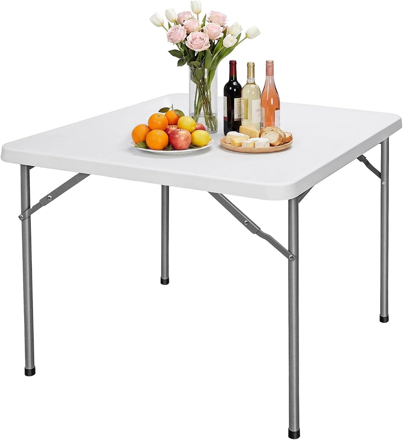 ZenStyle 3 ft Indoor Outdoor Heavy Duty Portable Plastic Folding Table