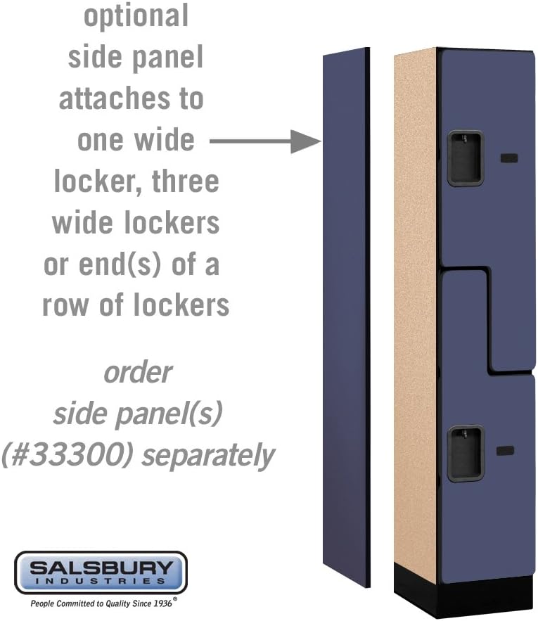 Salsbury Industries Double Tier 'S' Style Designer Wood Locker, Mahogany, 5' 3" x 15"
