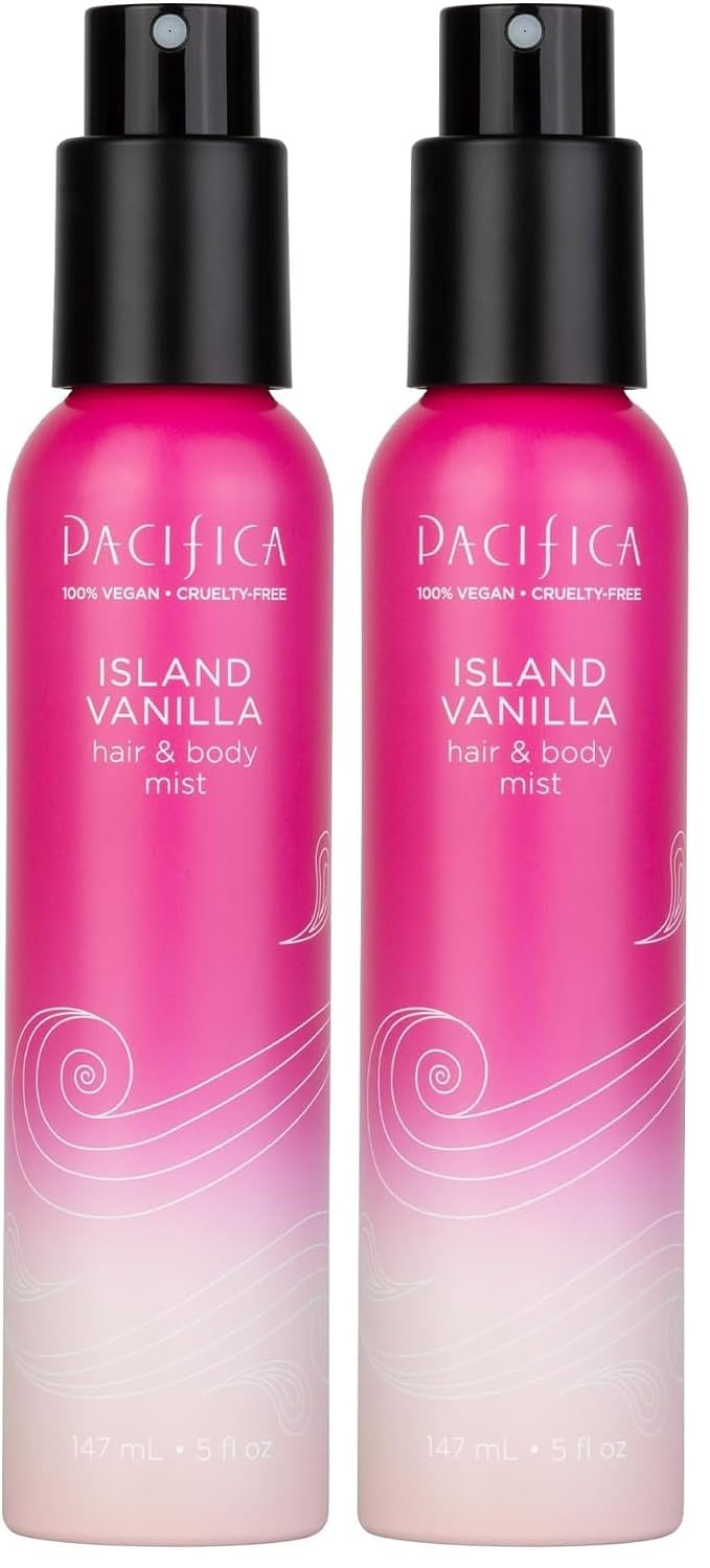 Pacifica Island Vanilla Hair Mist Perfume and Full Body Spray for Women - Fragrance Spray for A Mood-Lifting Experience, Paraben-Free, Clean Beauty No Alcohol, Vegan & Cruelty-Free, 6 oz oz