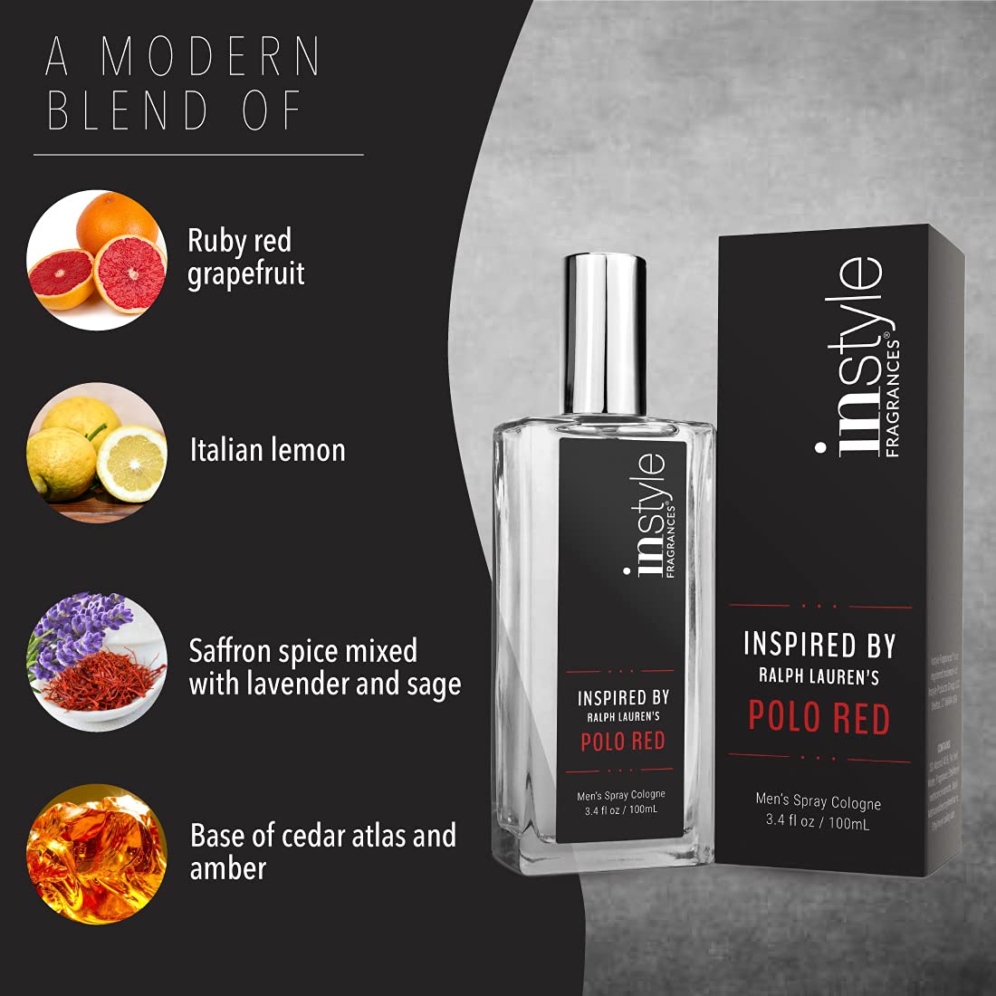 Instyle Fragrances | Inspired by Ralph Lauren's Romance | Women’s Eau de Toilette | Vegan, Paraben Free, Phthalate Free | Never Tested on Animals | 3.4 Fluid Ounces