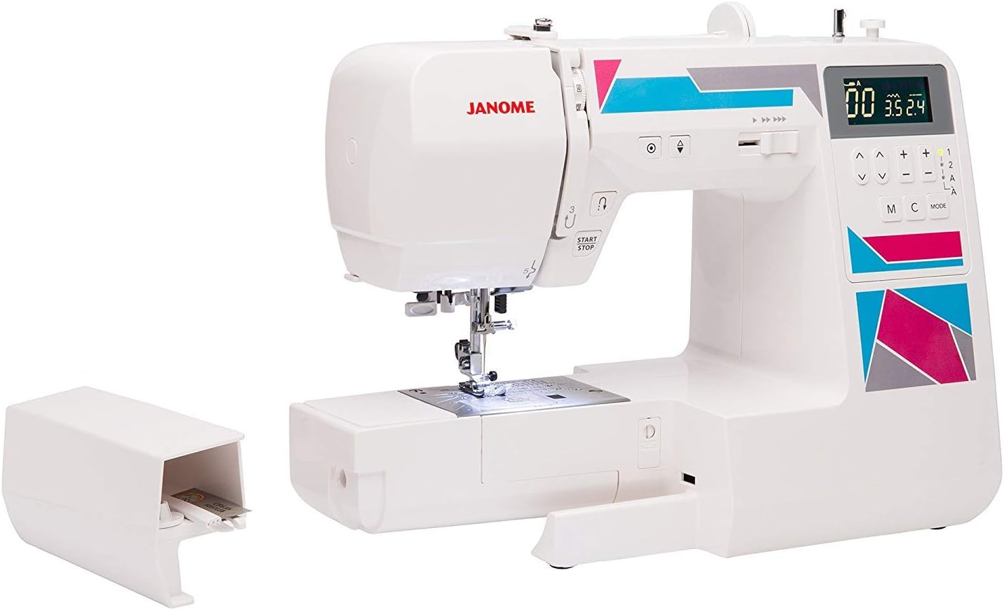 Janome MOD-30 Computerized Sewing Machine with 30 Built-In Stitches, 3 One-Step Buttonholes, Drop Feed and Accessories