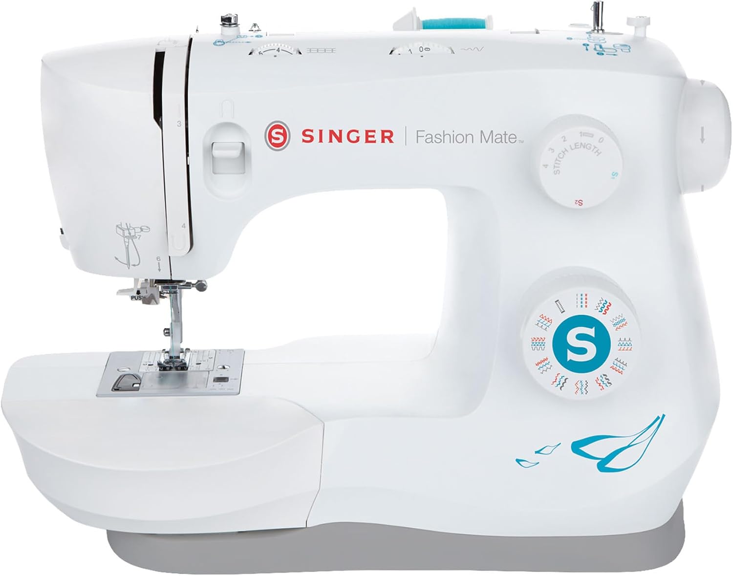 SINGER Fashion Mate™ 3342 Lightweight & Portable Sewing Machine with Accessory Kit | 32 Built-In Stitches, Free Arm, Full Metal frame