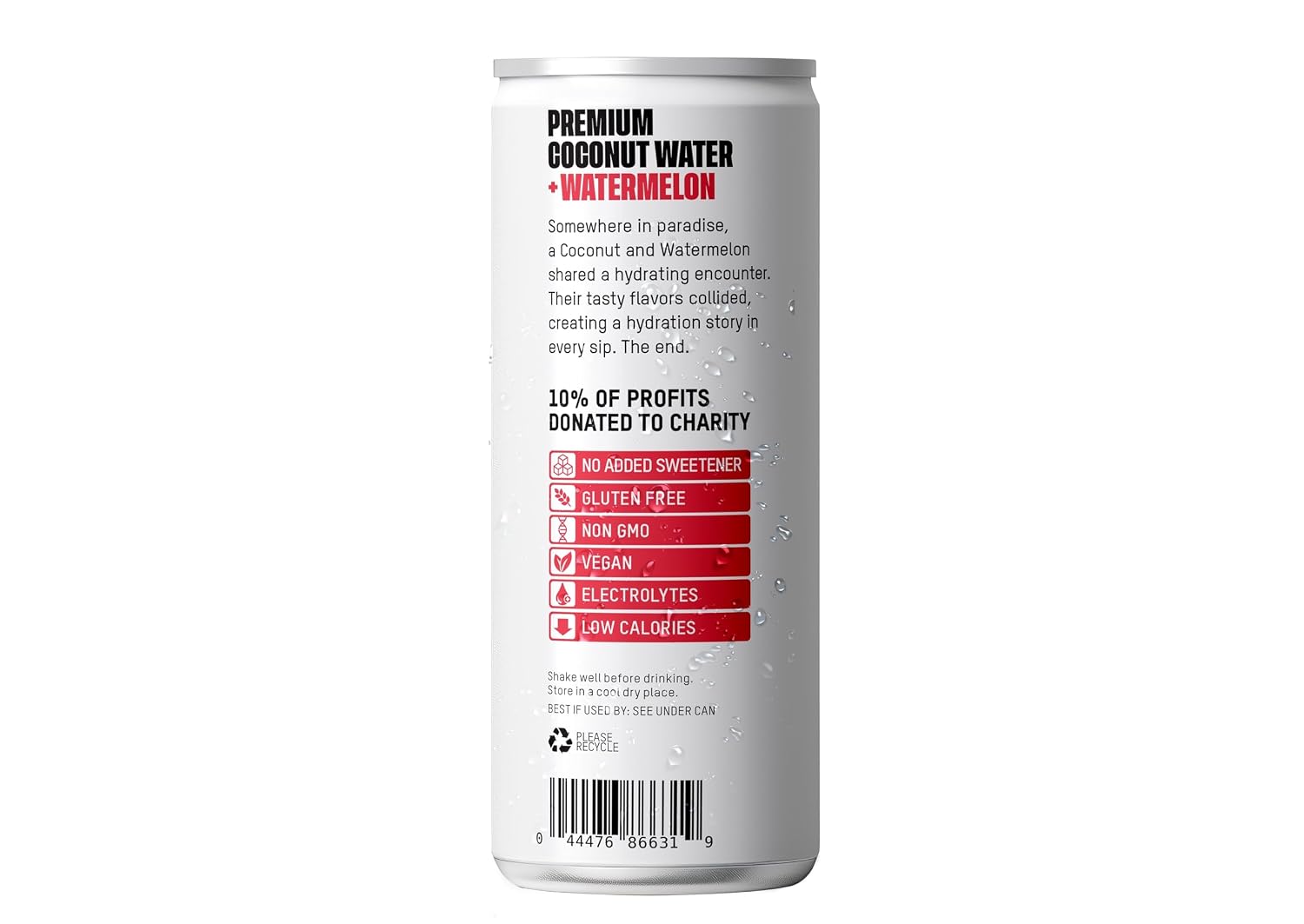 Once Upon a Coconut Premium Coconut Water - Low Calorie All-Natural Drink with Electrolytes - Non-GMO - Gluten-Free - 10.8 Fl Oz (Pack of 12)