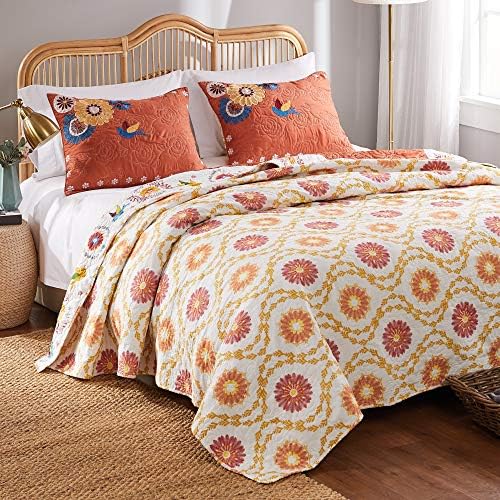 Greenland Home Barefoot Bungalow Topanga Quilt Set, 3-Piece Full/Queen, Multi