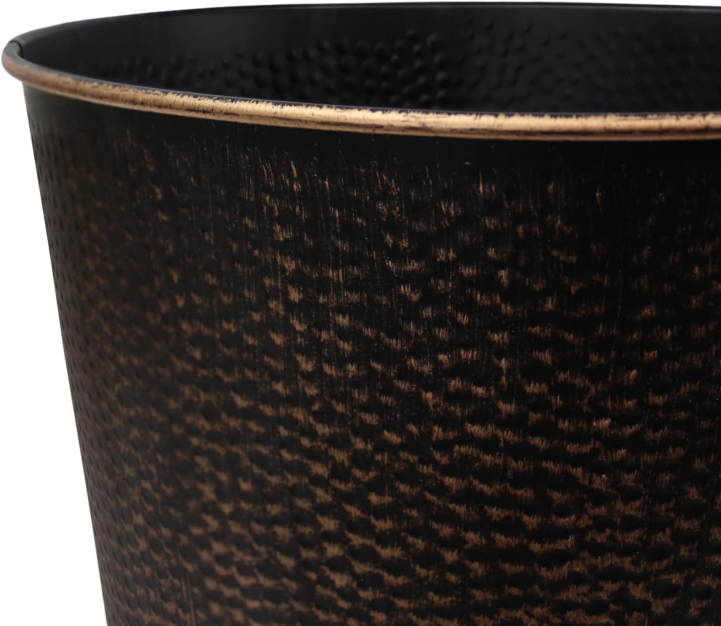Blue Donuts Wastebasket for Bedroom, Bathroom, Trash Can 6 Liters, Bronze, Stainless Steel