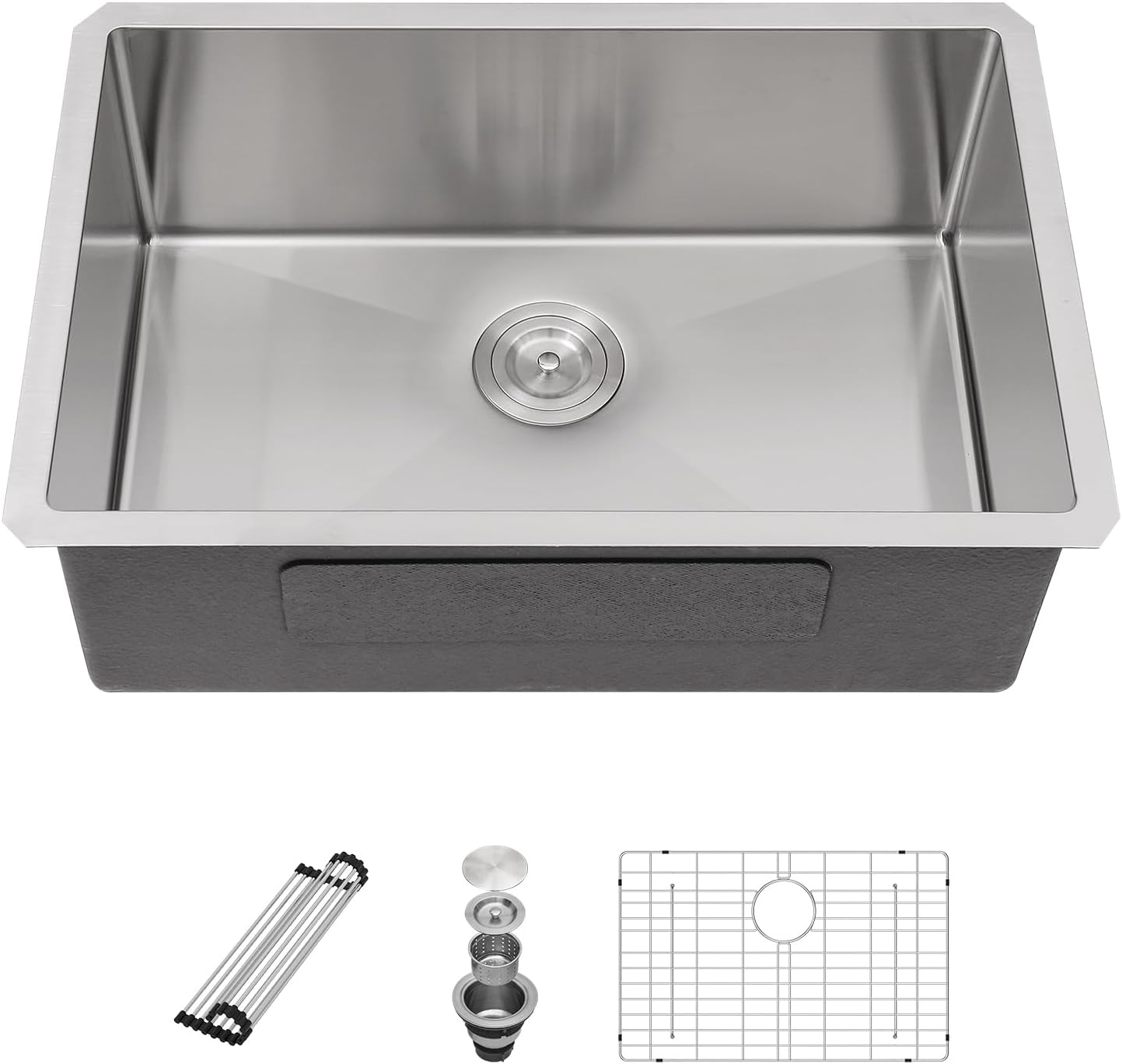 Sarlai 21 Inch Undermount Laundry Sink 21x18x12 Inch Undermount Laundry Utility Sink Deep Single Bowl 16 Gauge Stainless Steel Laundry Tub Sinks