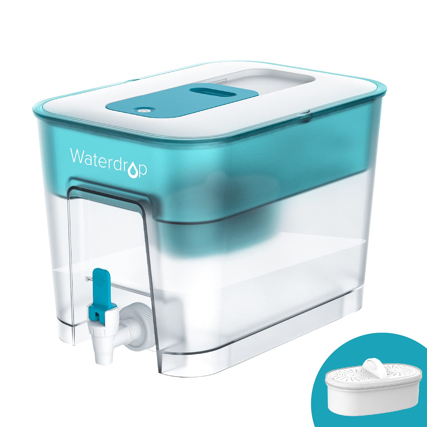 Waterdrop WFD-22L Large Water Filter Dispenser, 40-Cup Capacity, Black