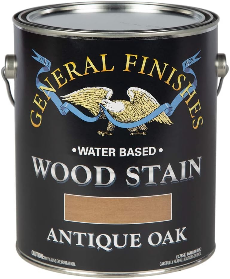 General Finishes Water Based Wood Stain, 1 Quart, Antique Oak