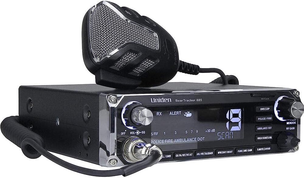 Uniden BEARTRACKER 885 Hybrid Full-Featured CB Radio + Digital TrunkTracking Police/Fire/Ambulance/DOT Scanner w/ BearTracker Warning System Alerts