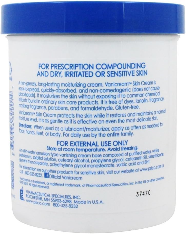 Vanicream Moisturizing Skin Cream for Sensitive Skin 16 oz (Pack of 7)