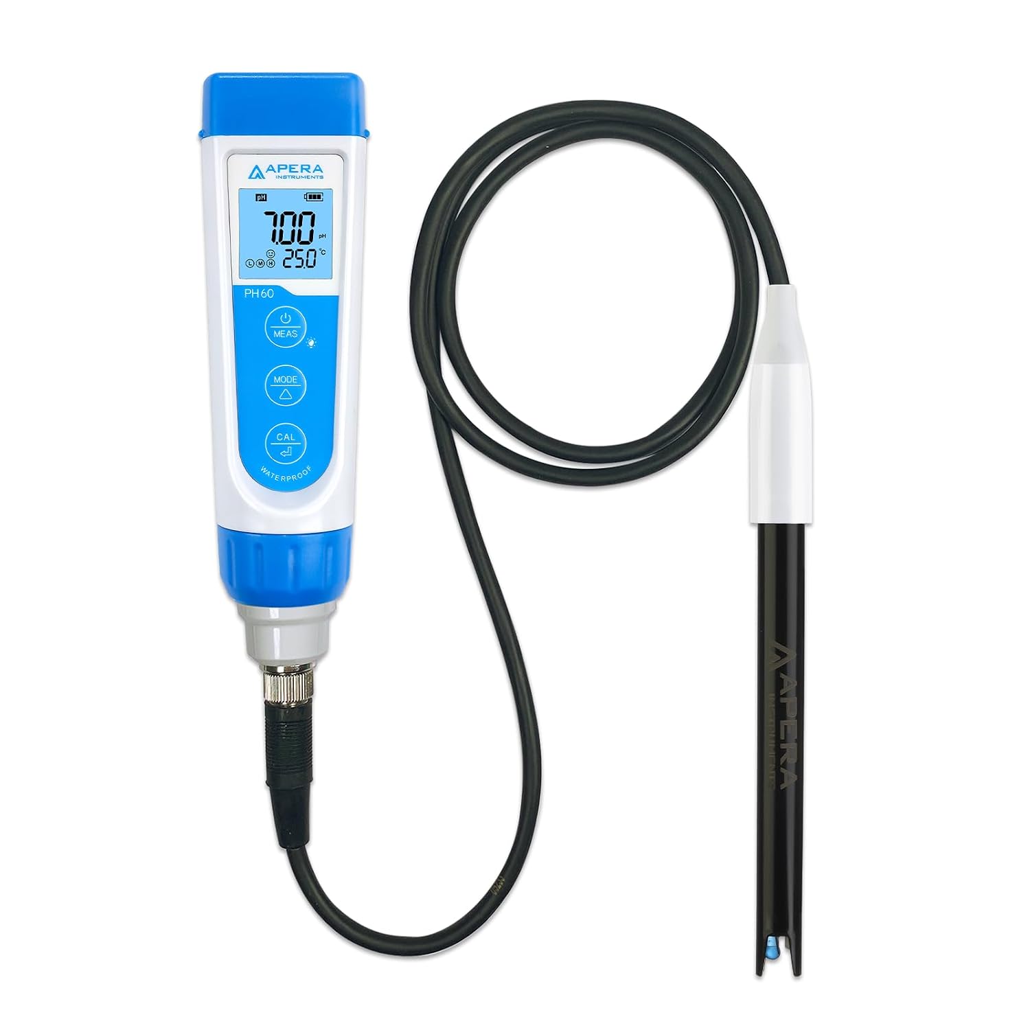 Apera Instruments AI311 Premium Series PH60 Waterproof pH Pocket Tester Kit, Replaceable Probe, ±0.01 pH Accuracy, Lcd display
