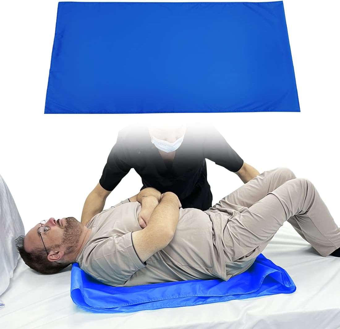 EZ Assistive 56"*78" Flat Slide Sheet Reusable and Washable Patient Transfer Sheet for Patient in-Bed Transferring and Repositioning Easy Apply and