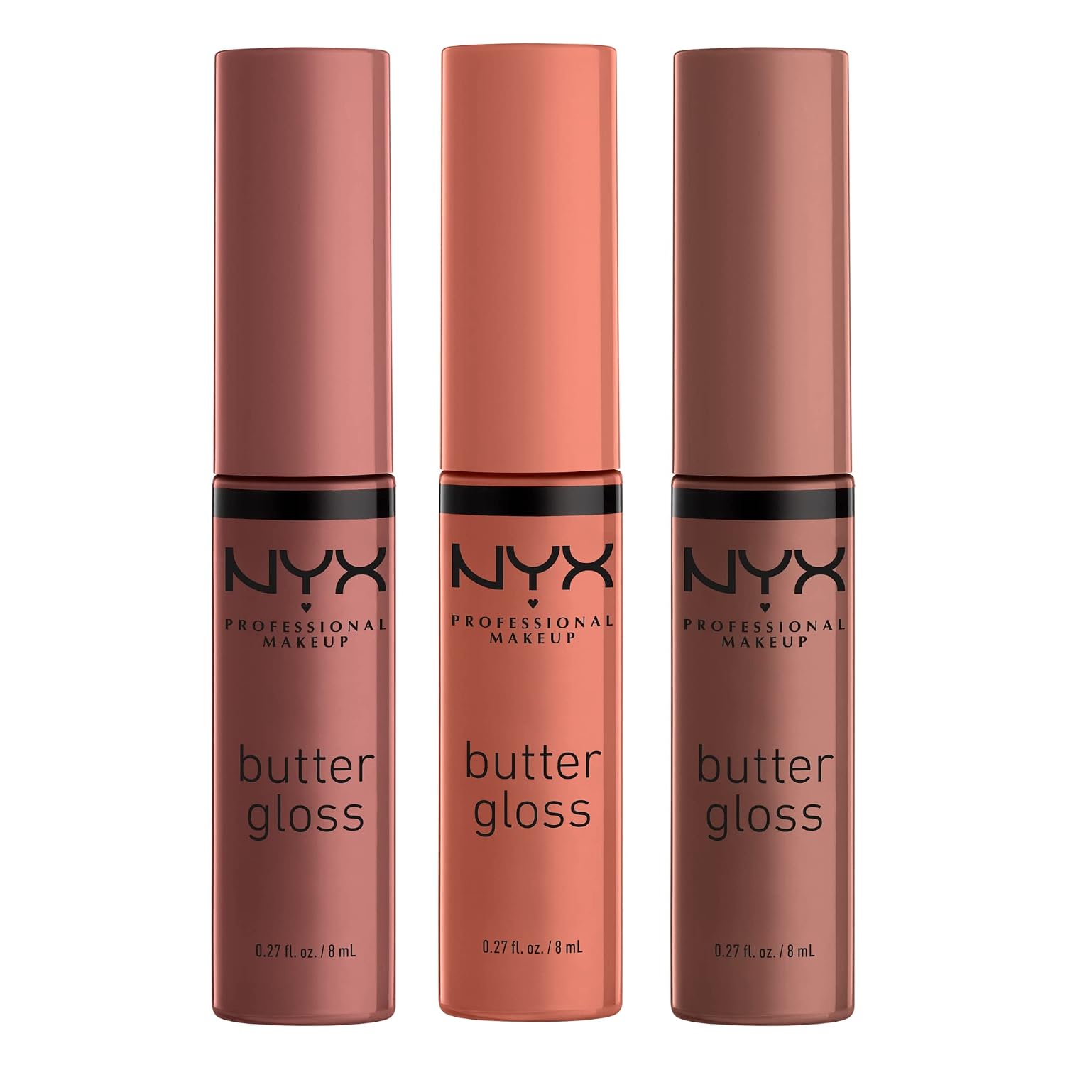 NYX PROFESSIONAL MAKEUP Butter Gloss, Non-Sticky Lip Gloss - Praline (Deep Nude)