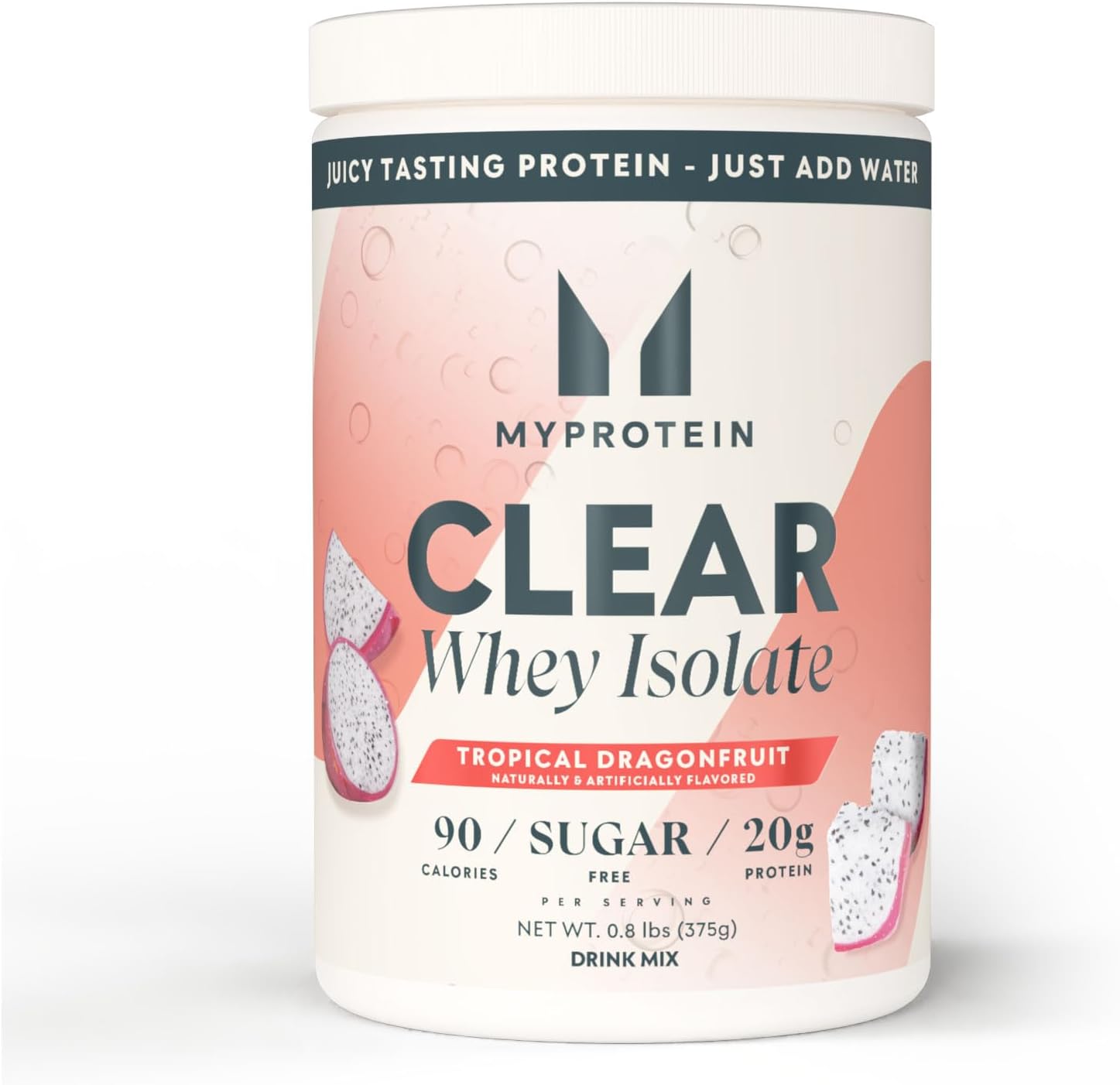 Myprotein Clear Whey Isolate Protein Powder, 35 Servings, (1.9lbs) Strawberry, 20g Protein per Serving, Naturally Flavored Drink Mix