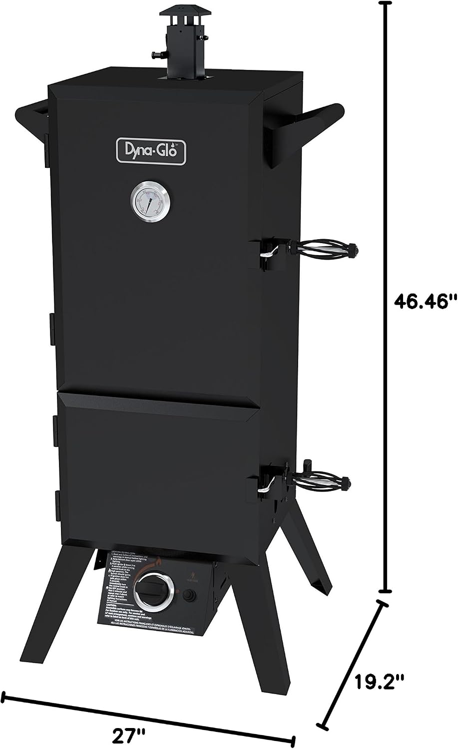 Dyna-Glo DGY784BDP 36" Vertical LP Gas Smoker, Black powder coat
