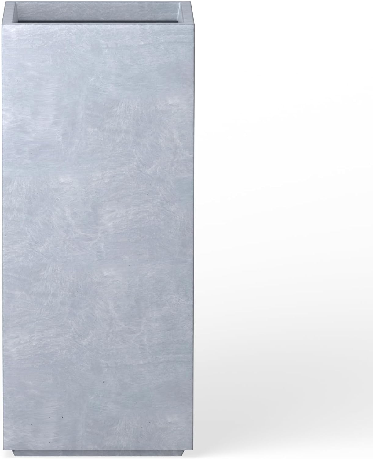Kante Accent Column Square Pale Gray Concrete Planter 23.6" H, Outdoor