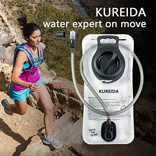 KUREIDA Hydration Bladder 2L-3L, Leak Proof Water Reservoir, BPA Free, Wide Opening