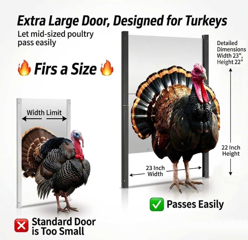 JVR WiFi Chicken Coop Door, App Alexa Control, Sunrise Sunset, Anti-Pinch