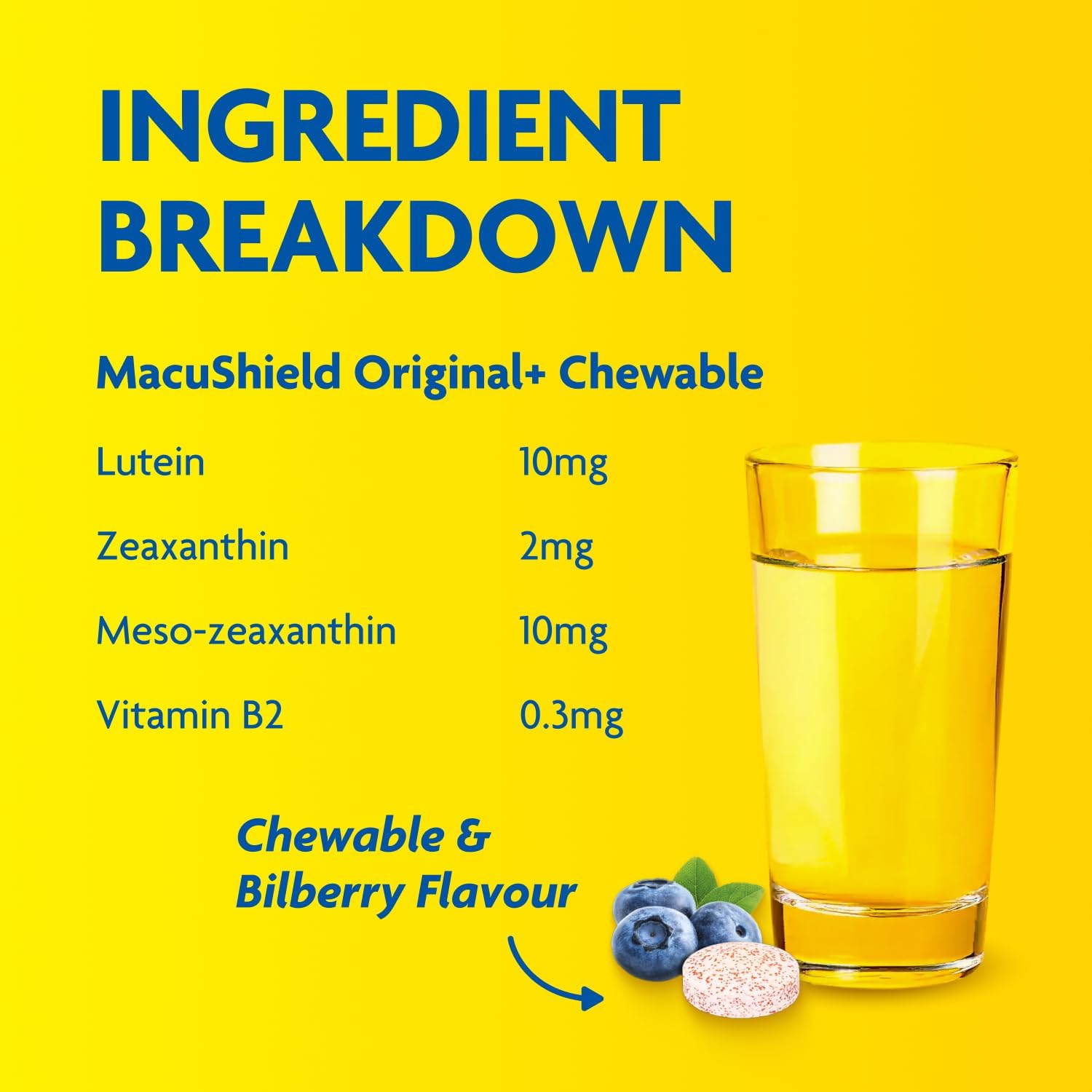 Macushield Original Chewable, 30 Tablets, 30 g
