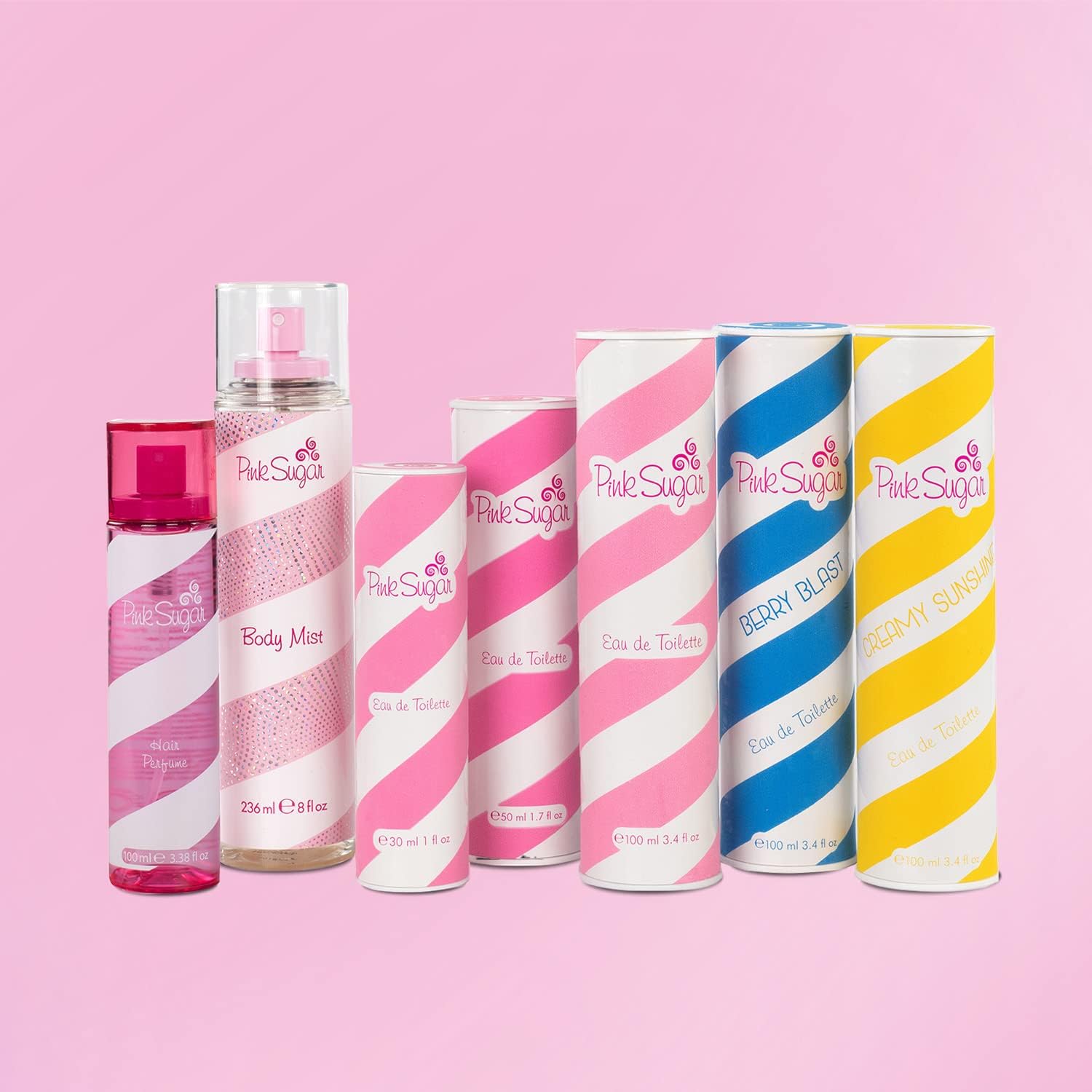 Pink Sugar Eau de Toilette Perfume for Women, Floral + Fruity Scent, Notes of Raspberry, Cotton Candy, and Vanilla, Sweet and Sensual Fragrance