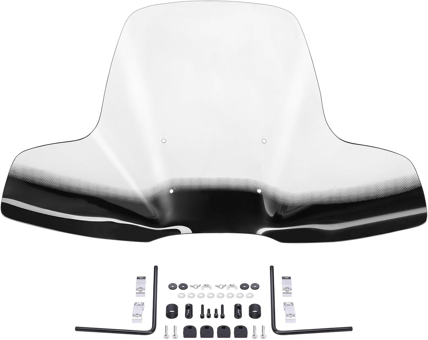 TCMT Motorcycle Large Windshields Clear Windscreen 7/8" 1" Handlebars Mounts Fit For Polaris Arctic Cat Honda Yamaha Can-Am Kawasaki ATVs