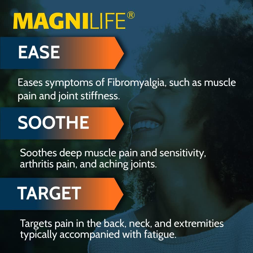 MagniLife Pain and Fatigue Relief Cream, 4 oz, Fast-Acting Relief for Fibromyalgia Symptoms, Muscle Aches & Joint Pain, Helps Relieve Soreness & Tenderness, Deep Penetrating Formula