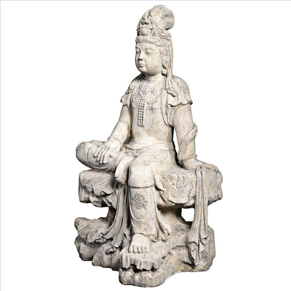 Design Toscano Neolithic Style Gaia Earth Mother Woman Indoor/Outdoor Garden Statue, 40 inches tall, Cast Stone Resin, Rough Stone Finish