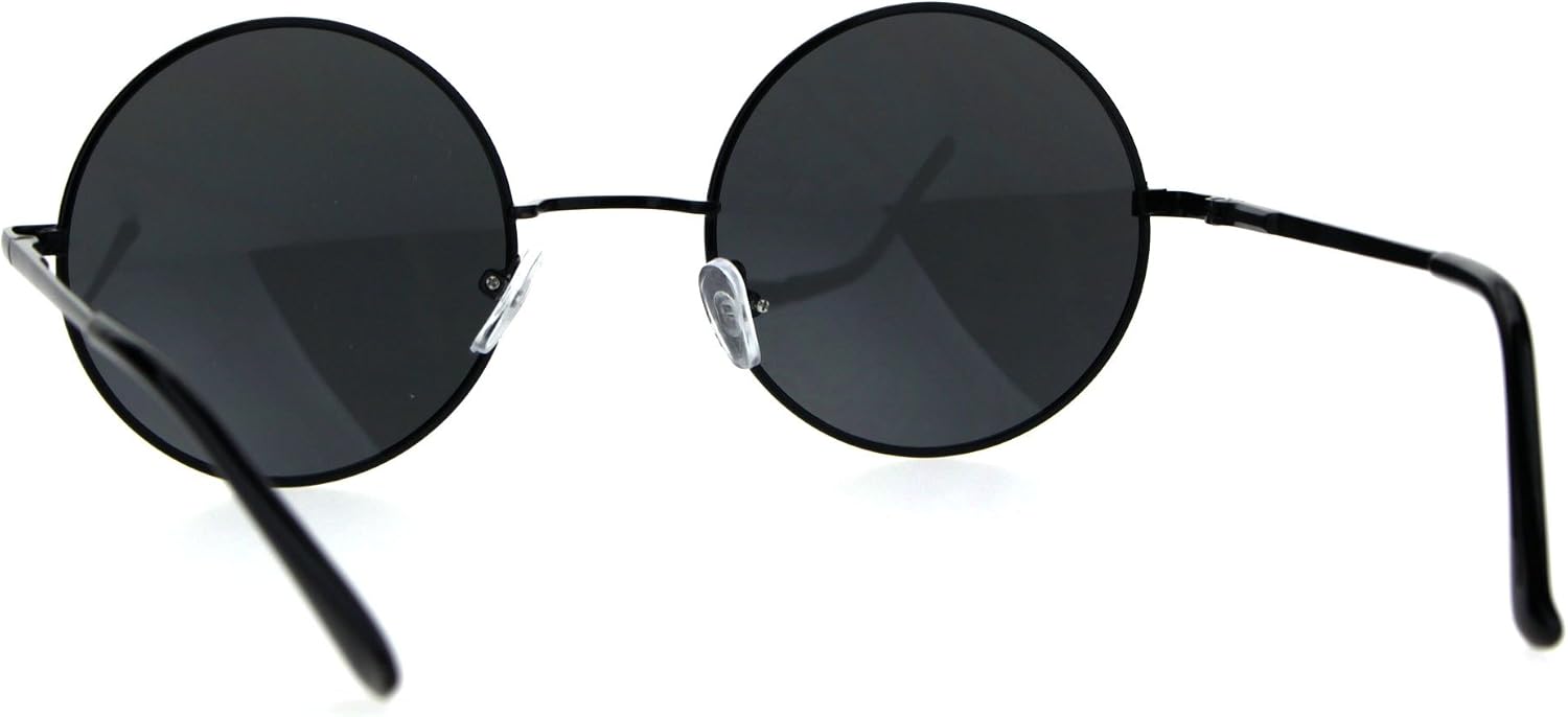 SA106 Reflective Color Mirrored Hippie Groove Round Circle Lens Retro Sunglasses