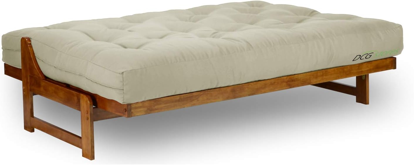 Nirvana Futons Plush, Comfortable 8-Inch Full Futon Mattress, Microfiber Fudge - Made in USA