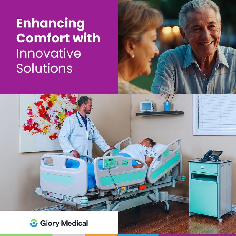 HopeFULL HC‑9 EZ‑Turn ICU Hospital Bed with Lateral Tilting, 12‑Piece 4.7" Foam Mattress, LINAK Motor, Built‑in Weight Scale, Central Locking