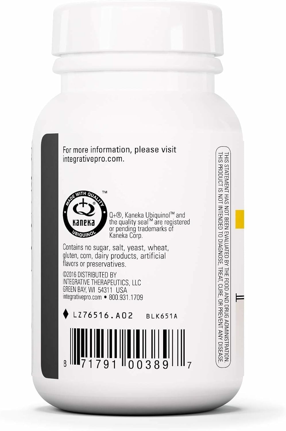 Integrative Therapeutics UBQH (100 mg) - Cellular Energy Support Supplement* - Dairy-Free - 60 Softgels (60 Servings)