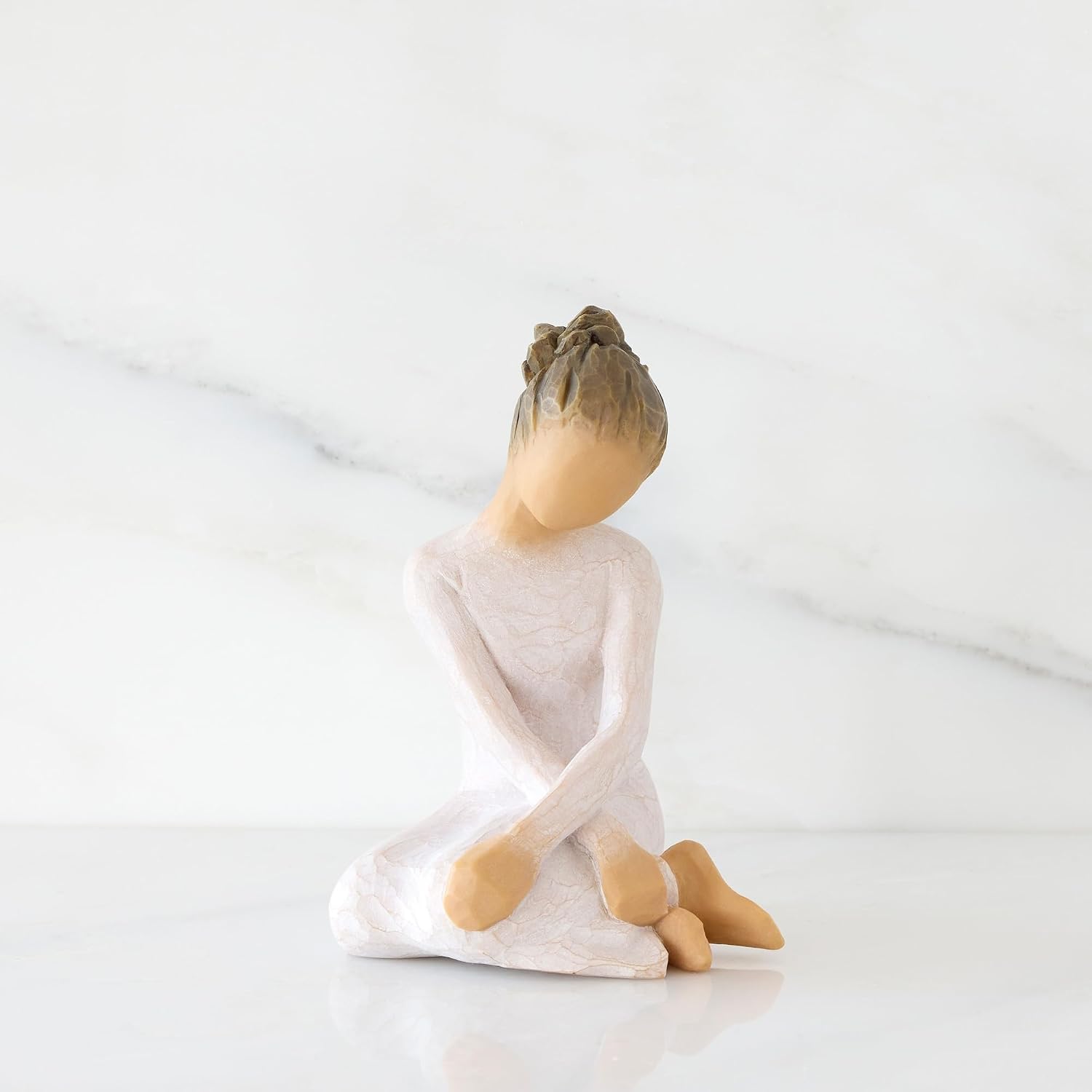 Willow Tree Quietly, Sculpted Hand-Painted Figure | Cast from a Susan Lordi Original Carving, Gift Offering Comfort, Peace, Support and Inner Strength, Includes Enclosure Card