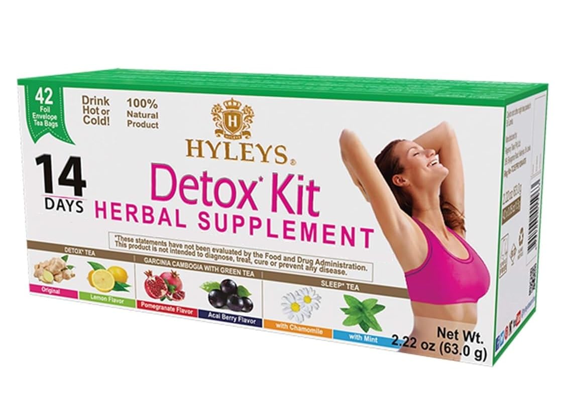 Hyleys 14 Day Weight Loss Tea, Garcinia & Matcha Green Tea, 42 Tea Bags