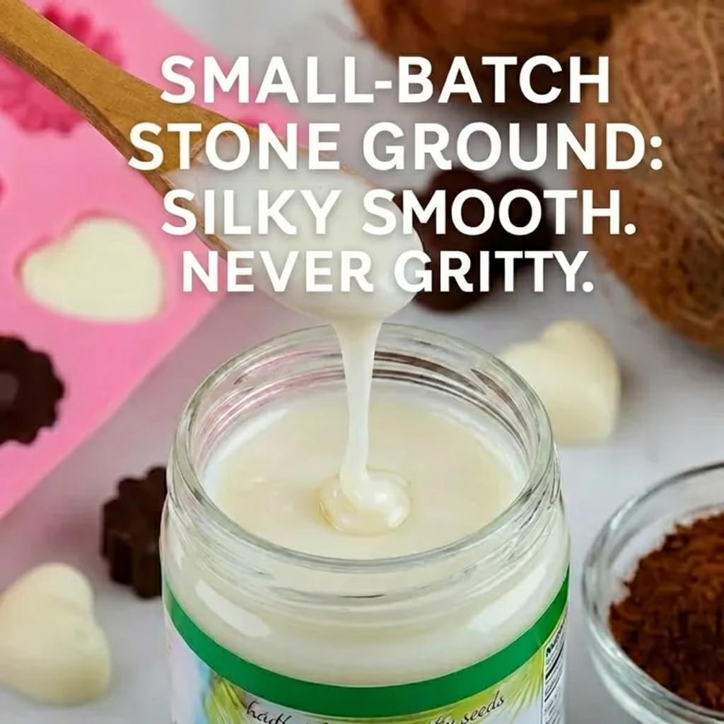 Organic Coconut Butter 17.63 oz - Stone Ground Spread, Glass Jar, Raw | Coconut Manna Puree, Keto Paleo & Vegan, Non-GMO, for Smoothies Coffee Baking Curries, Creamy Dairy-Free, No Sugar Added