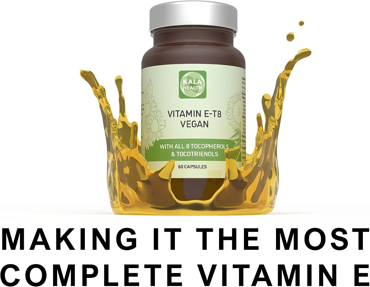 Unique Vegan Formula with All 8 Tocopherols and Tocotrienols Vitamin E – Contains no PAH’s, Heavy Metals