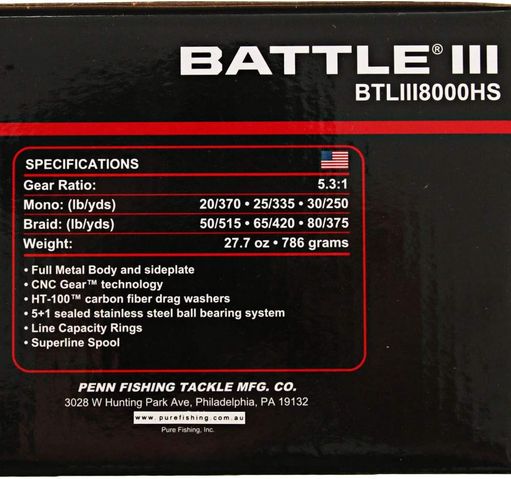 Penn Battle IV Spinning Fishing Reel