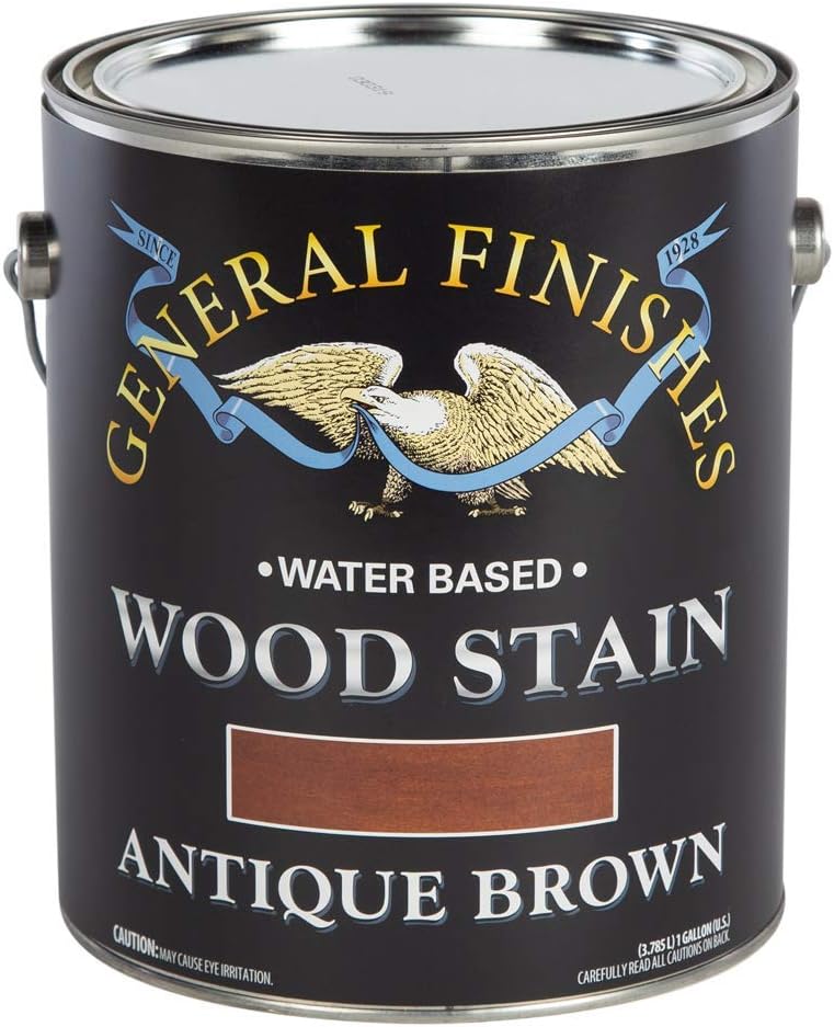 General Finishes Water Based Wood Stain, 1 Quart, Antique Oak